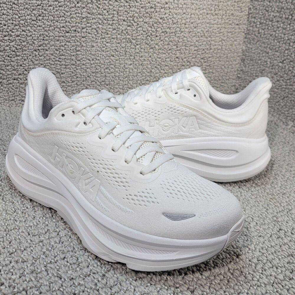Hoka One One Bondi 9 Men’s US Size 8D White Running Shoes 1162011 WWH